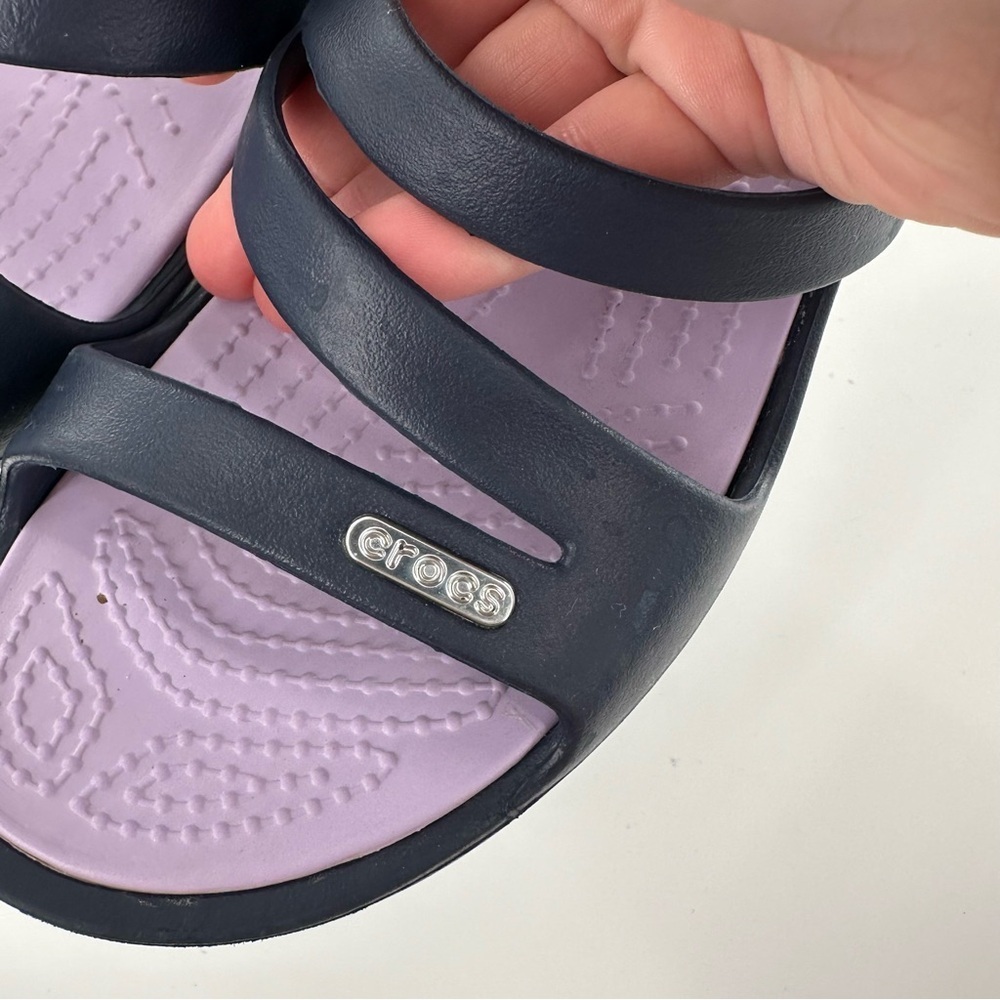 Crocs womens sandals size 6 blue purple outdoors water
slip on slides - Picture 11 of 13
